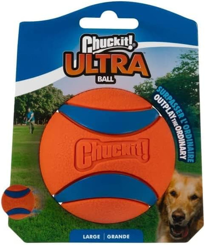 Chuckit Ultra Ball Large Dog Toy: Durable for Breeds 60-100 Lbs, 3.0 Inch Diameter