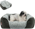 Miguel Washable Dog Bed with Removable Cushion – Easy-to-Wash Small Dog Sofa Bed, Anti-Slip Bottom & Bolstered Calming Cuddle Design