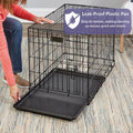 Midwest Single Door Enhanced Crate – 36-Inch Dog Crate with Leak-Proof Pan, Divider Panel, Patented Features, Floor-Protecting Feet, Ideal for Medium Breeds