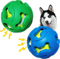 Leejec Squeaky Dog Toy Balls – Rubber Fetch & Chew Toys for Large & Medium Dogs, Durable Interactive Training Balls