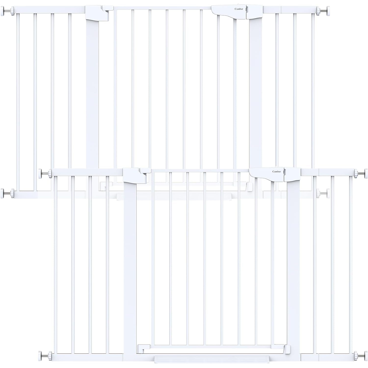 Cumbor Extra Wide Baby & Dog Gate - Walk Thru Auto-Close Gate for Stairs & Doorways, Easy Install