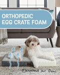 Large Orthopedic Grey Dog Bed: Egg Crate Foam, Non-Slip, Waterproof, Washable Cover