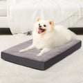 KSIIA Orthopedic Crate Bed - Plush, Washable with Egg Crate Foam, Removable Cover