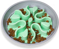 Outward Hound Fun Feeder Slo Bowl: Medium/Mini, Slow Feeder Dog Bowl, Turquoise