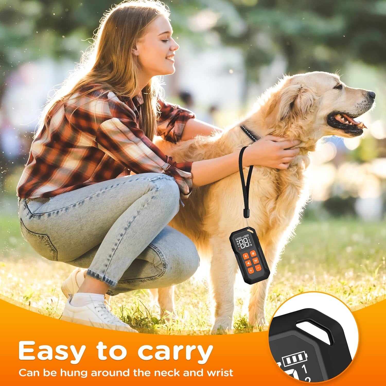 Wireless Electric Dog Fence – Circular Boundary System with Training Shock Collar, No Wire Needed, Remote Controlled Dog Fence