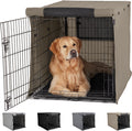 Gorilla Grip Heavy Duty Dog Crate Cover - Privacy Cover with Mesh Windows, Fits 30