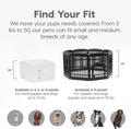 IRIS USA 4-Panel Dog Playpen with Door – Foldable, Customizable Indoor/Outdoor Puppy Playpen, Easy to Assemble, Portable Pet Pen