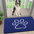 Absorbent Dog Door Mat for Muddy Paws, Non-Slip & Quick Dry Chenille, Washable, Traps Dirt & Moisture