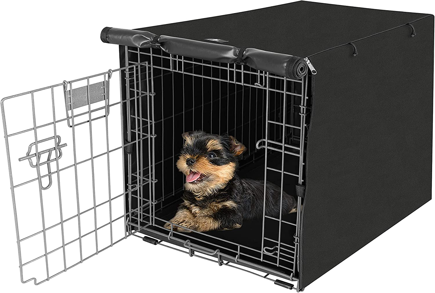 New World Pet Dog Crate Cover – Teflon Fabric Protector, Designer Cover Fits Various Sized-Crates