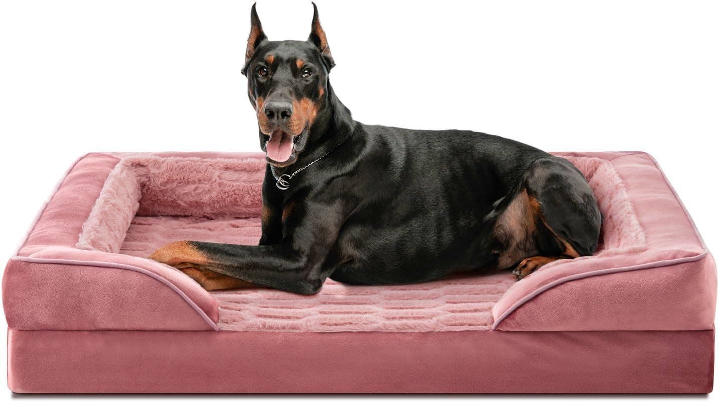 XL Orthopedic Dog Bed, Waterproof, Non-Skid, Supportive Foam, Removable Cover, For Larger Dogs