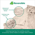 Waterproof Calming Dog Blanket – Plush Faux Fur & Velvet Furniture Protector, Washable, Extra Large Size for Dogs, Taupe