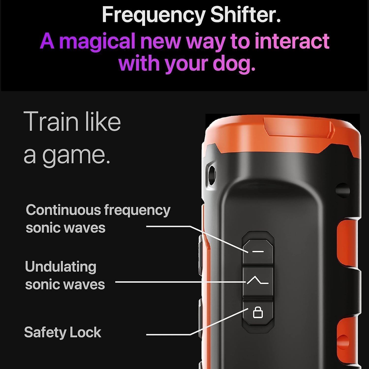 NPS Sonic Bark Deterrent Device: 50Ft Range, 3 Emitters, Rechargeable, Indoor & Outdoor