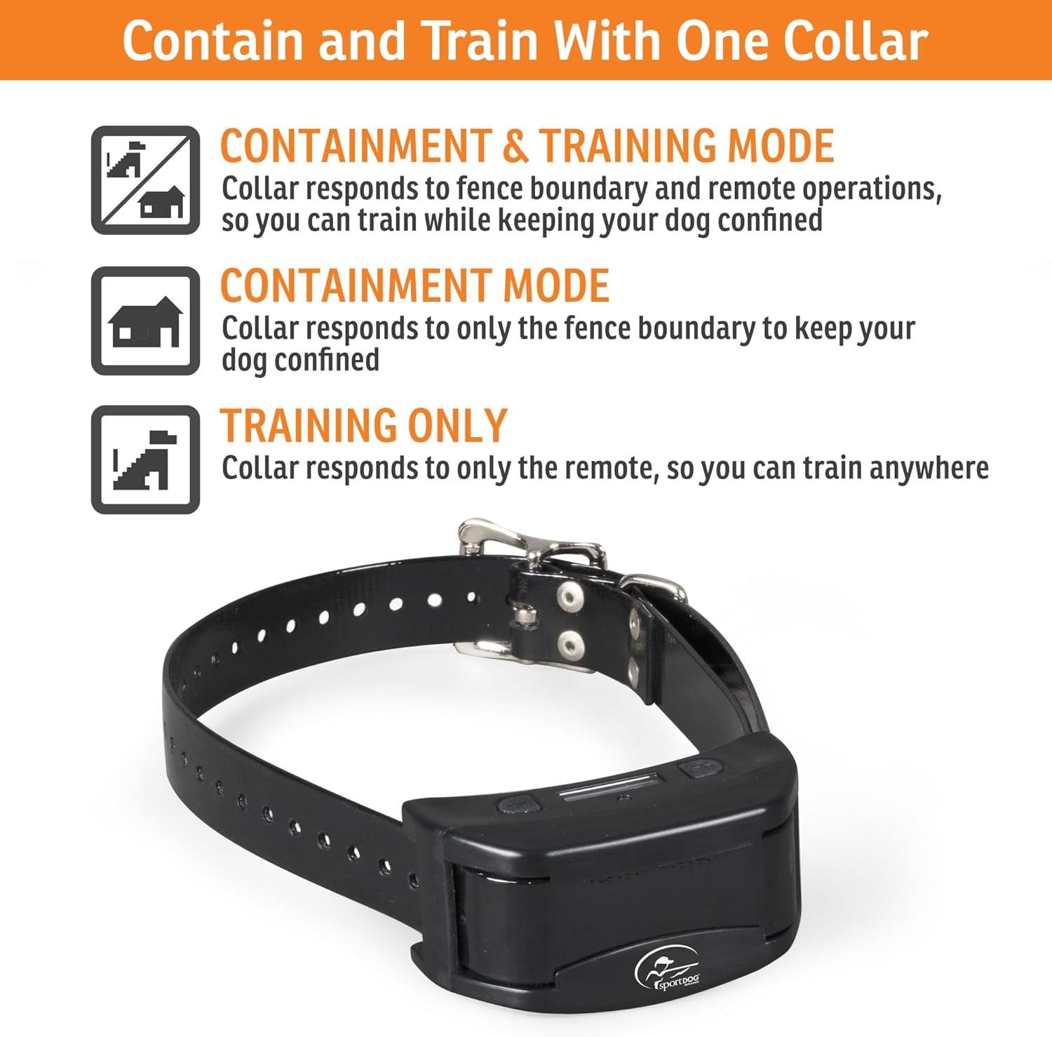 In-Ground Contain & Train System, Waterproof, Rechargeable Collar with Tone, Vibration, Shock, Covers 100 Acres