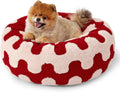 Lesure Donut Shaggy Plush Dog Bed: Calming, Anti-Slip, Various Colors & Sizes