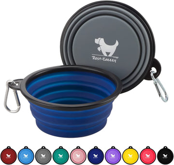 2-Pack Collapsible Dog Bowls with Carabiners: Portable, BPA-Free for Travel & Outdoor Activities