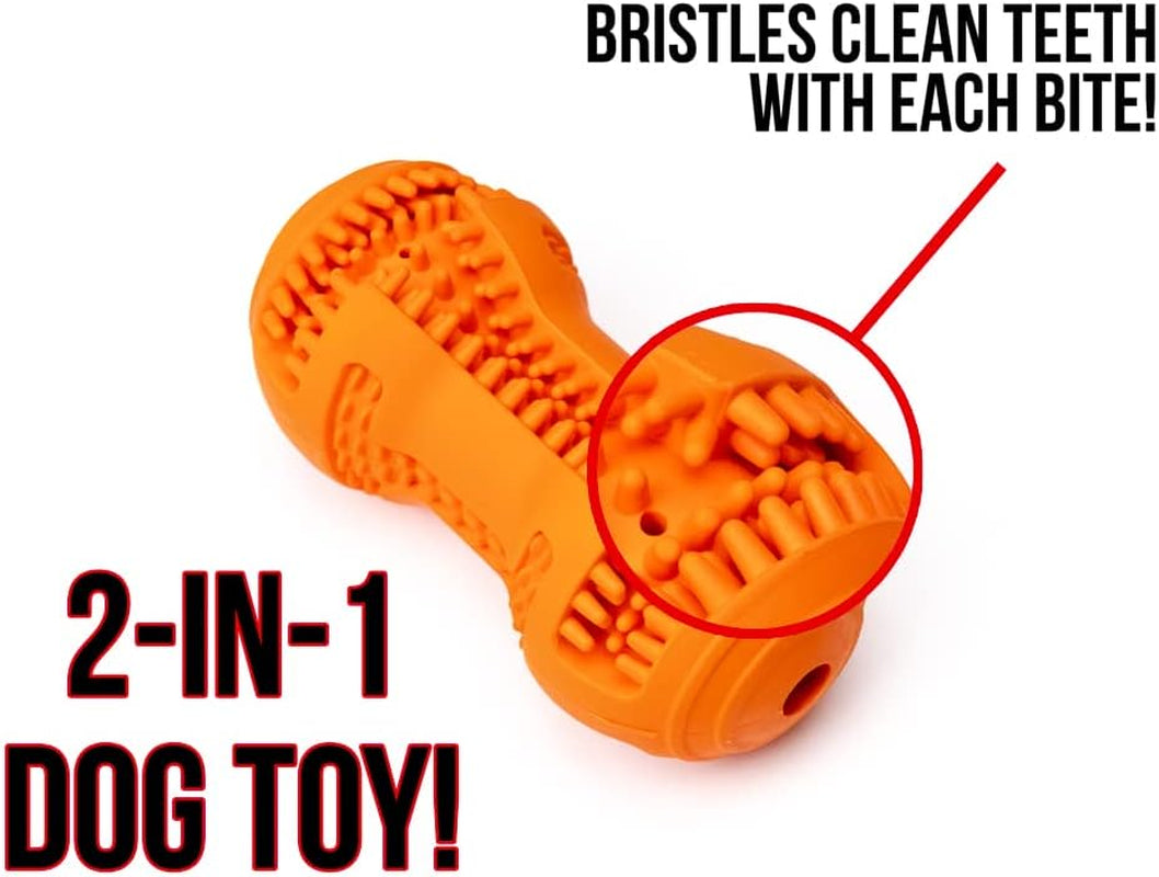 Fillable Dog Toy for Teeth Cleaning, Durable for Aggressive Chewers, Use with Peanut Butter or Toothpaste