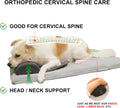 Large Dog Bolster Pillow/Headrest, High Resilience Foam for Cervical Neck Support, Machine Washable Cover