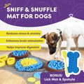 Hertzko Snuffle and Lick Mat Set with Spatula - Interactive Enrichment Toys for Dogs and Puppies