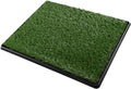 PETMAKER Artificial Grass Puppy Pee Pad with Tray – Reusable Multi-Layer Dog Potty Training Pad for Small Dogs