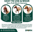 Sporn Small No Pull Dog Harness - Durable Nylon Mesh Harness with Breathable Design, Perfect for Small Breeds