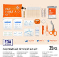 Dog First Aid Kit – Water-Resistant Emergency Travel Kit for Dogs, High-Visibility Reflective Pouch, Essential for Hiking, Camping, Backpacking, Hunting