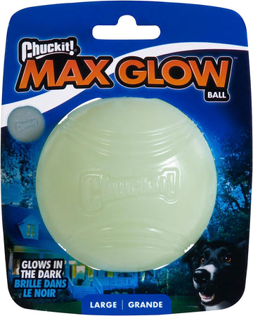 Chuckit! Max Glow Ball Dog Toy, Large - 3 Inch Diameter, for Dogs 60 to 100lbs