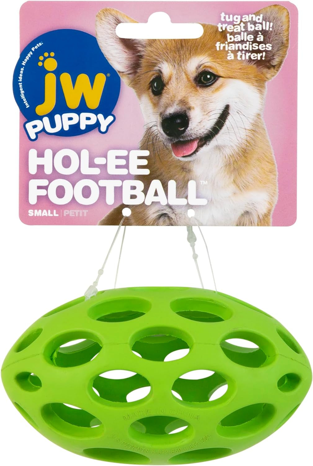 JW Pet Hol-Ee Roller, Puzzle Ball Dog Toy, Natural Rubber, Large, 5.5 Inch Diameter