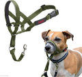 HALTI Headcollar for Medium Dogs - Adjustable, Reflective Anti-Pull Collar with Padded Nose Band