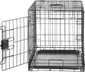 24-Inch Foldable Metal Dog Crate with Tray - Durable Single Door Wire Kennel from Amazon Basics, Black