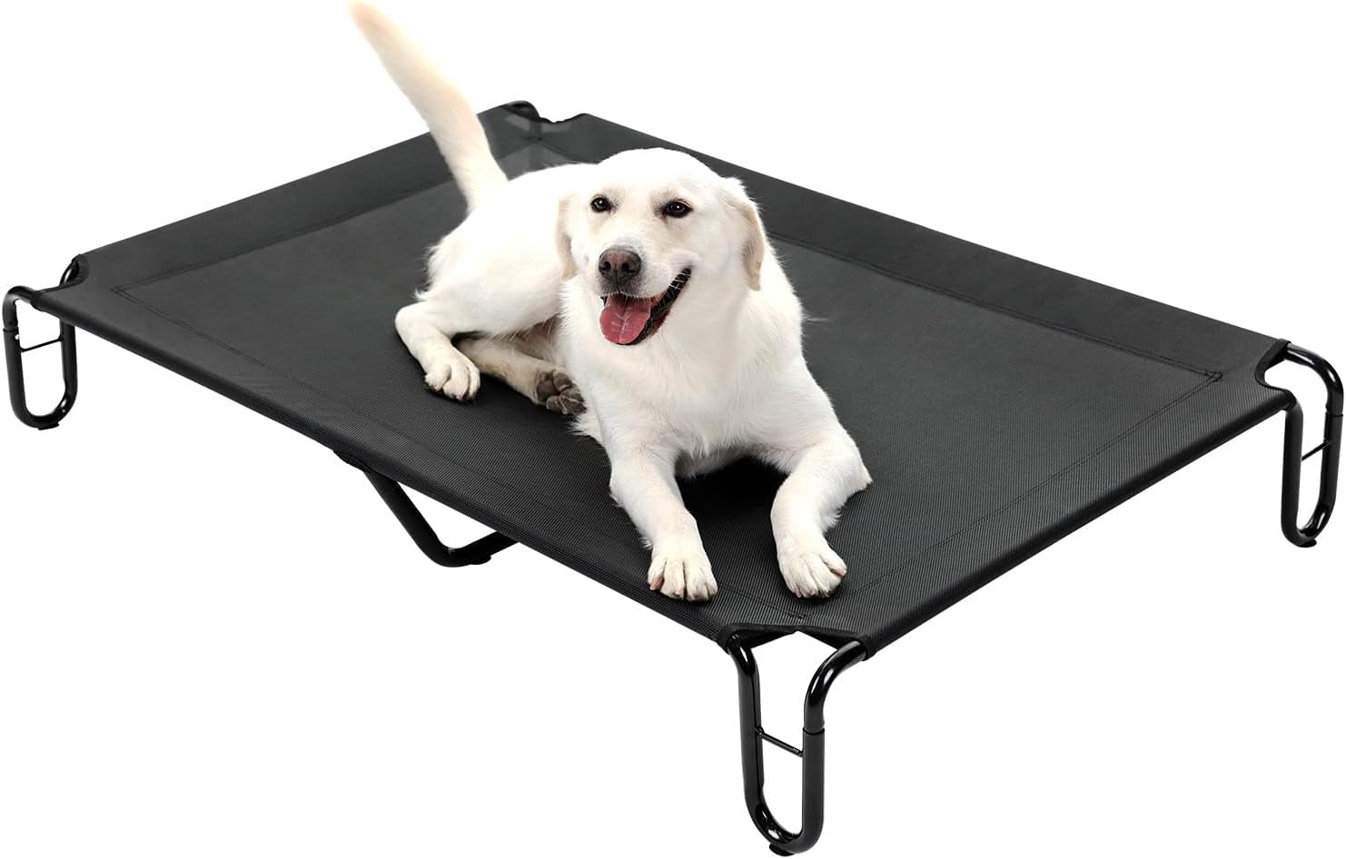 Elevated Outdoor Dog Bed, Raised, Waterproof, Breathable Teslin Mesh, Non-Slip, Up to 65lbs