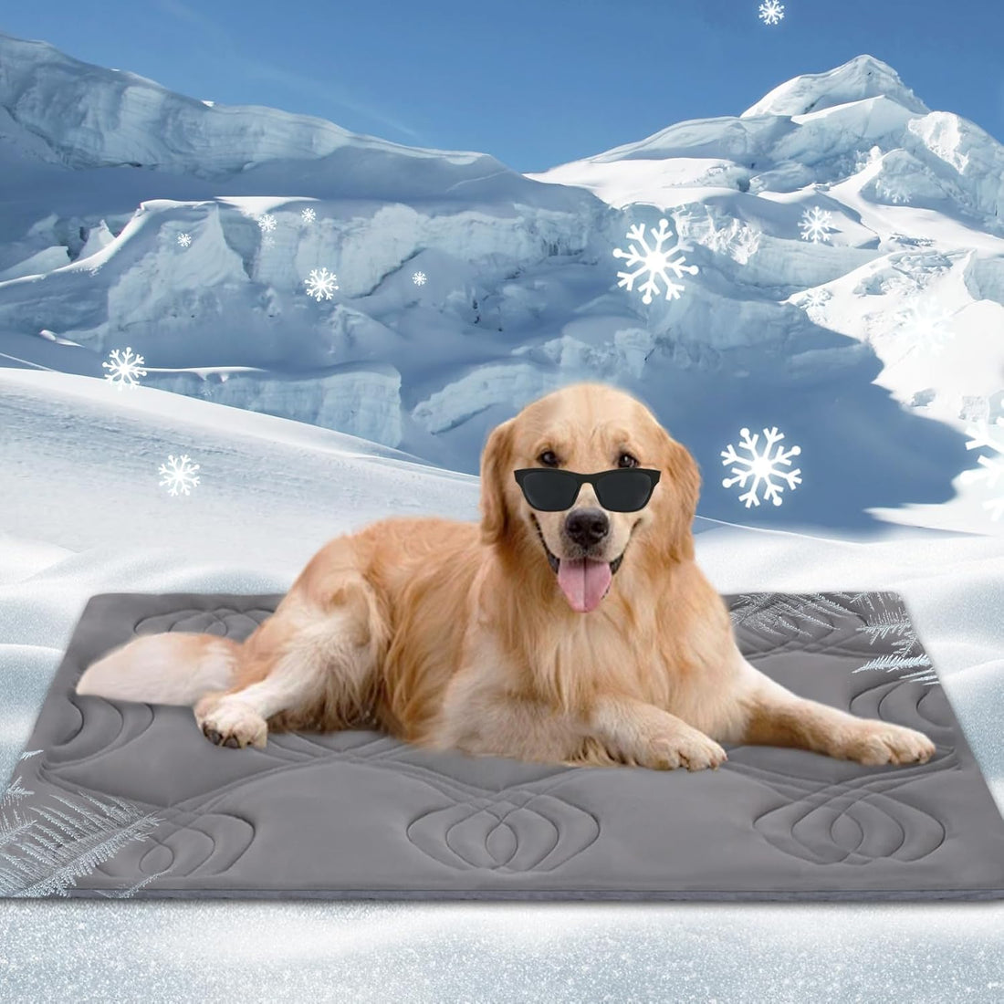 Large Dog Cooling Mat - Reversible Silicone Pet Cooling Pad, Durable & Washable, Ideal for Hot & Cold Use