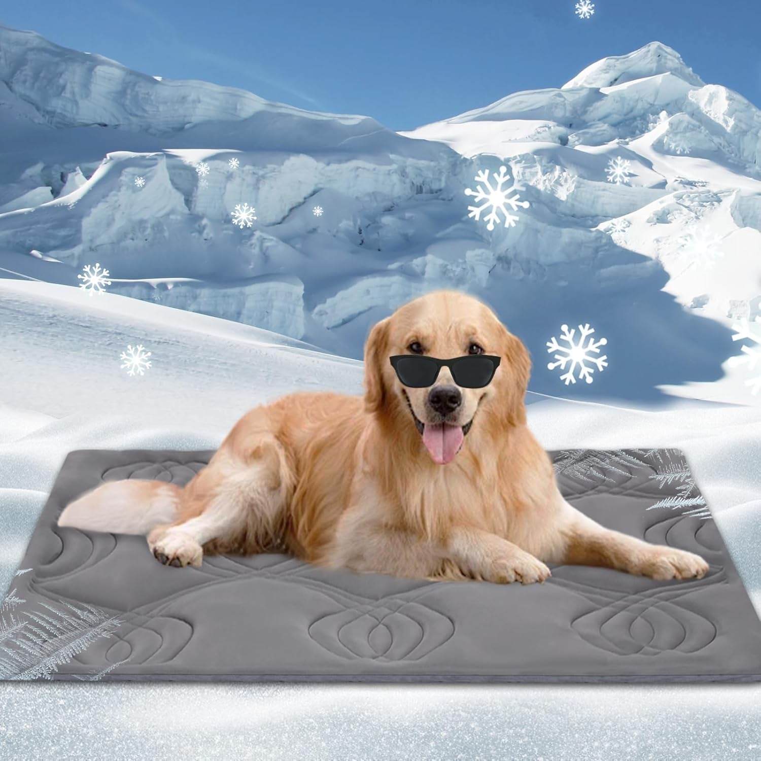 Large Dog Cooling Mat - Reversible Silicone Pet Cooling Pad, Durable & Washable, Ideal for Hot & Cold Use