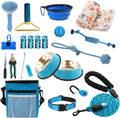 Pupluxe Puppy Starter Kit - 22 Piece Blue Set for Training & New Dog Owners, Ideal Puppy Welcome Gift Bundle