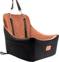Dog Car Seat - Detachable & Washable Pet Travel Bed with Adjustable Straps, Easy to Install with 3 Seat Belts