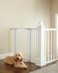 Auto-Close Dog Gate for Stairs & Doorways - Pressure-Mounted Pet Safety Gate, Easy Installation