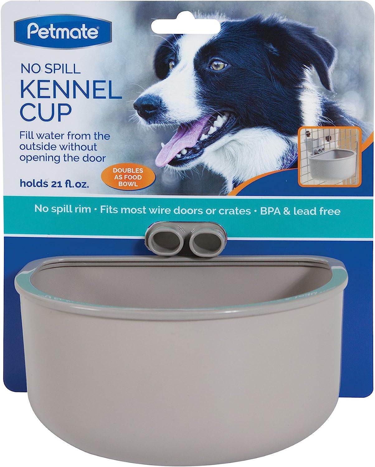 Petmate Large Kennel Bowl - Durable and Easy-to-Clean Food and Water Bowl for Dogs