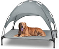 Heeyoo Outdoor Elevated Dog Bed with Canopy: Cooling, Portable Pet Cot for All Dog Sizes