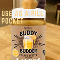 Buddy Budder Natural Dog Peanut Butter - 17oz Jar, 100% Healthy Dog Treat, Toy Stuffing, & Pill Pocket - Made in USA