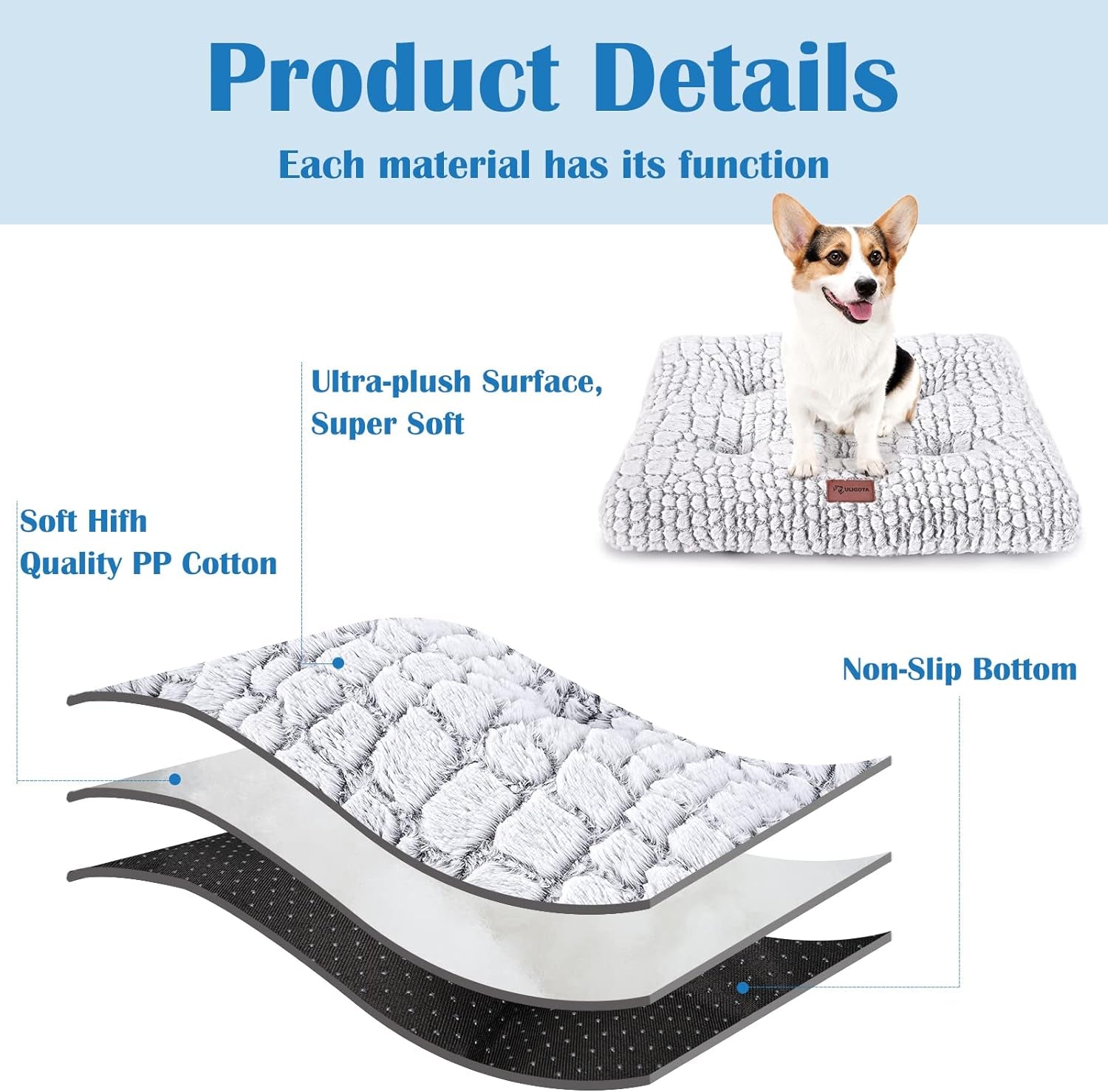 Soft Fluffy Anti-Slip Kennel Pad - Comfy Crate Mat for Small Dogs and Puppies