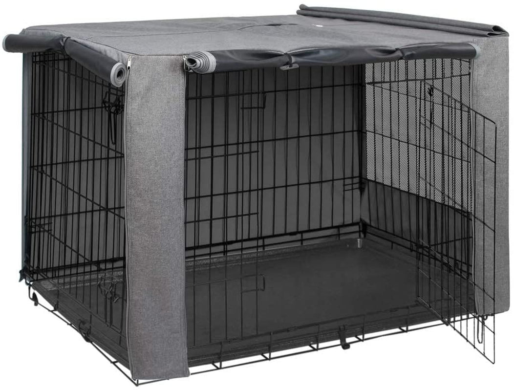 Hicaptain Windproof Polyester Dog Crate Cover – Durable Indoor/Outdoor Pet Kennel Cover for Wire Crates