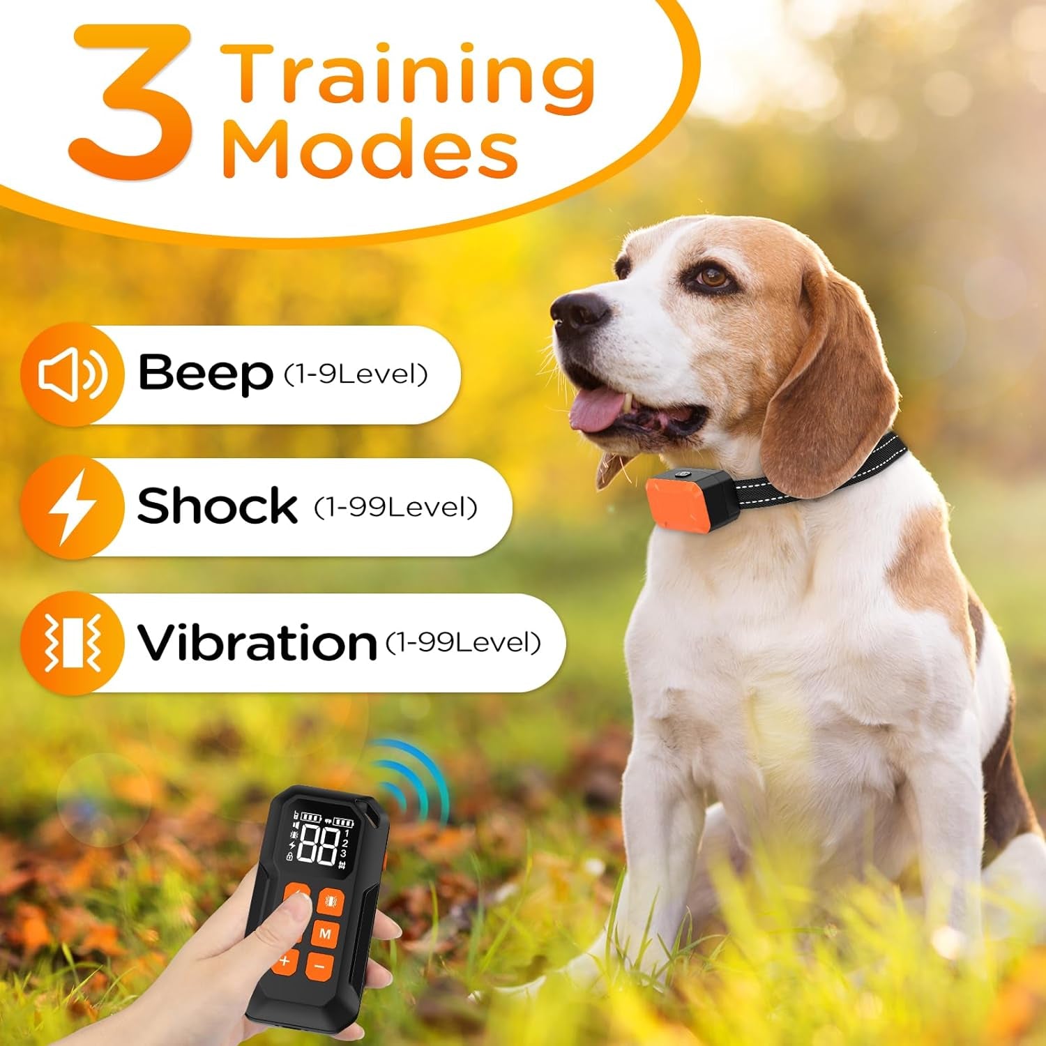 Wireless Electric Dog Fence – Circular Boundary System with Training Shock Collar, No Wire Needed, Remote Controlled Dog Fence