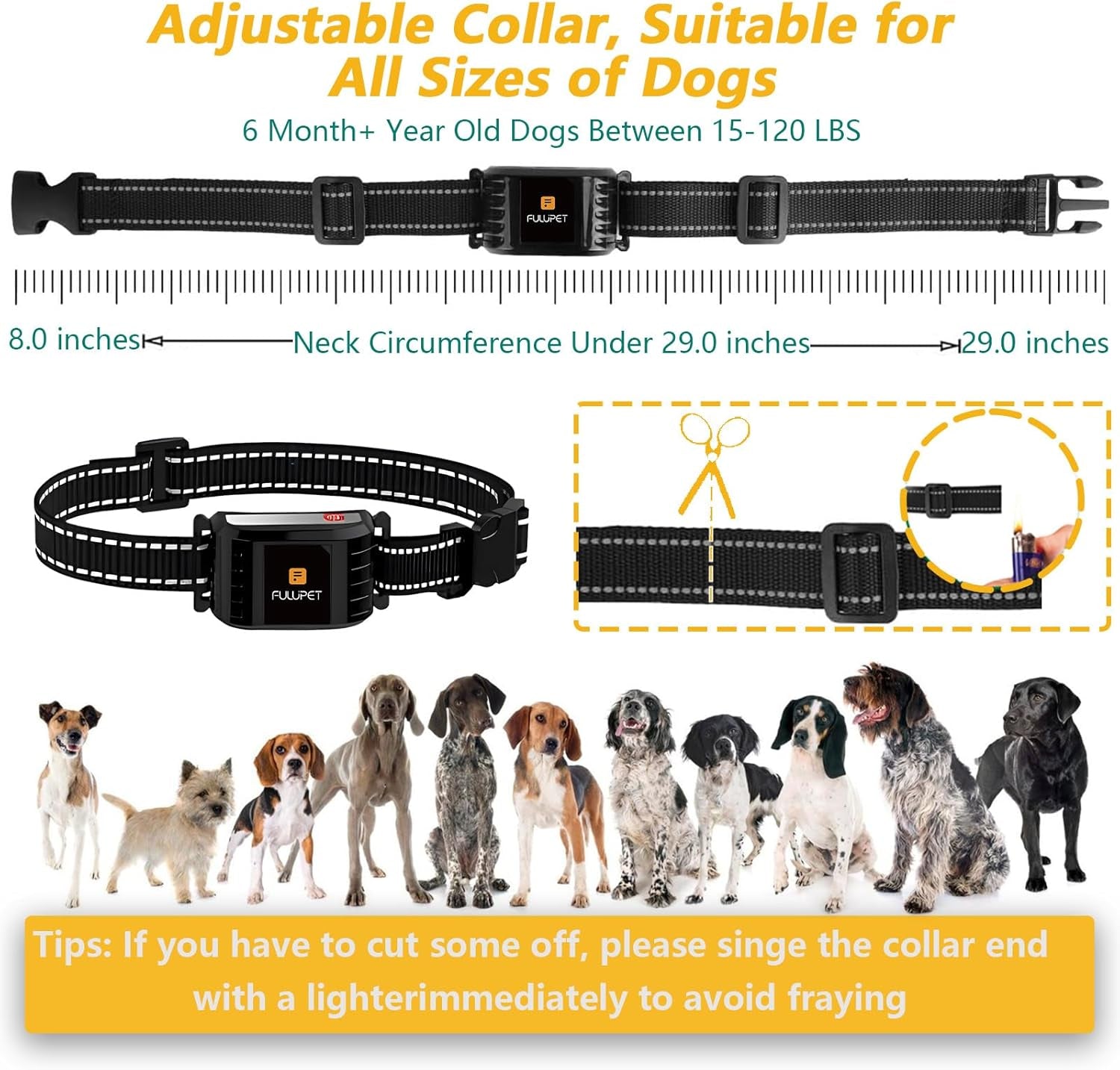 Invisible Fence for Dogs – 2-in-1 Wireless Electric Dog Fence with LCD Screen, Adjustable Waterproof Collar
