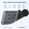 XL Washable Dog Bed with L-Shaped Bolster and Non-Skid Bottom for Large Dogs - 40x32 Inch