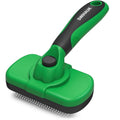 Self-Cleaning Slicker Brush for Dogs & Cats - Gentle Grooming Brush for Shedding & Deshedding, Black