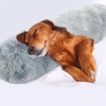 Faux Fur Dog Calming Pillow for Medium & Large Dogs, Anxiety Relief Neck Pillow, Machine Washable & Soft