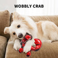 Durable Nylon Crab Dog Toy - Bacon Flavor for Aggressive Chewers, Interactive Toy for Medium/Large Dogs