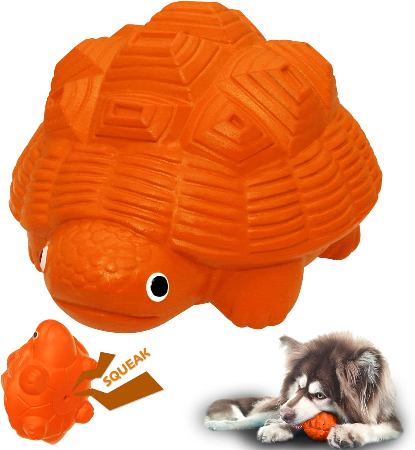 Tough Chew Toy for Aggressive Chewers, Indestructible Squeaky Toy for All Dog Breeds