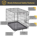 New World Single Door Dog Crate - Enhanced Design with Leak-Proof Pan, Floor Protecting Feet & Patented Features