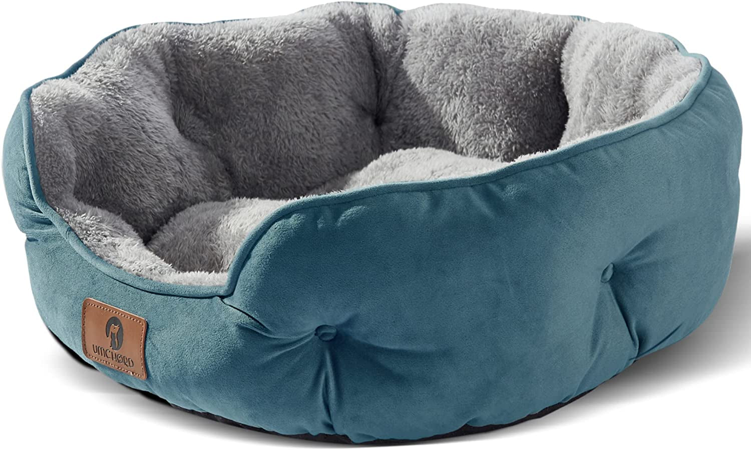 Multi-Pet Round Bed for Small Dogs: Extra Soft, Water-Resistant, Machine Washable, 20"