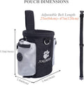 Dog Treat Bag with 3-Cup Capacity, Training Pouch with Waistband - Black